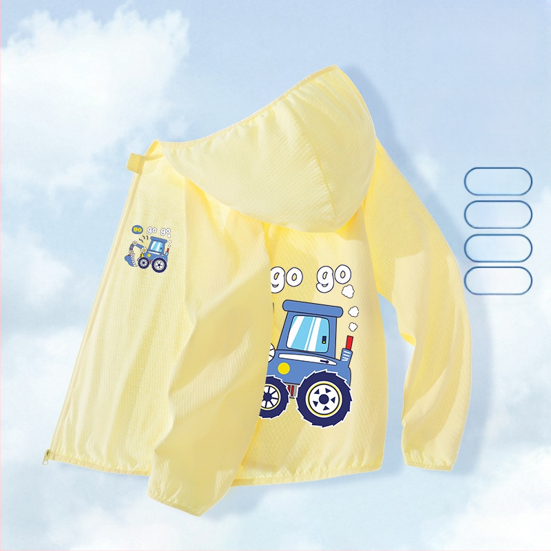 Berniukų drabužiai nuo saulės, 2025 m. vasarai, nauja universali striukė, skirta vaikams, skirtiems lauko sportui, nuo saulės, berniukiški kvėpuojantys vasaros drabužiai.