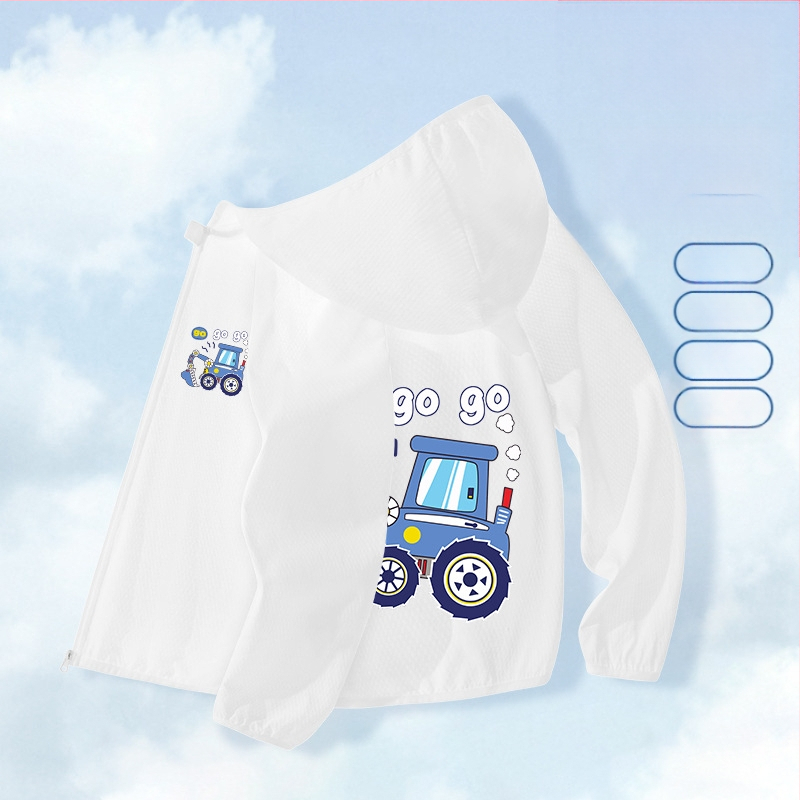 Berniukų drabužiai nuo saulės, 2025 m. vasarai, nauja universali striukė, skirta vaikams, skirtiems lauko sportui, nuo saulės, berniukiški kvėpuojantys vasaros drabužiai.