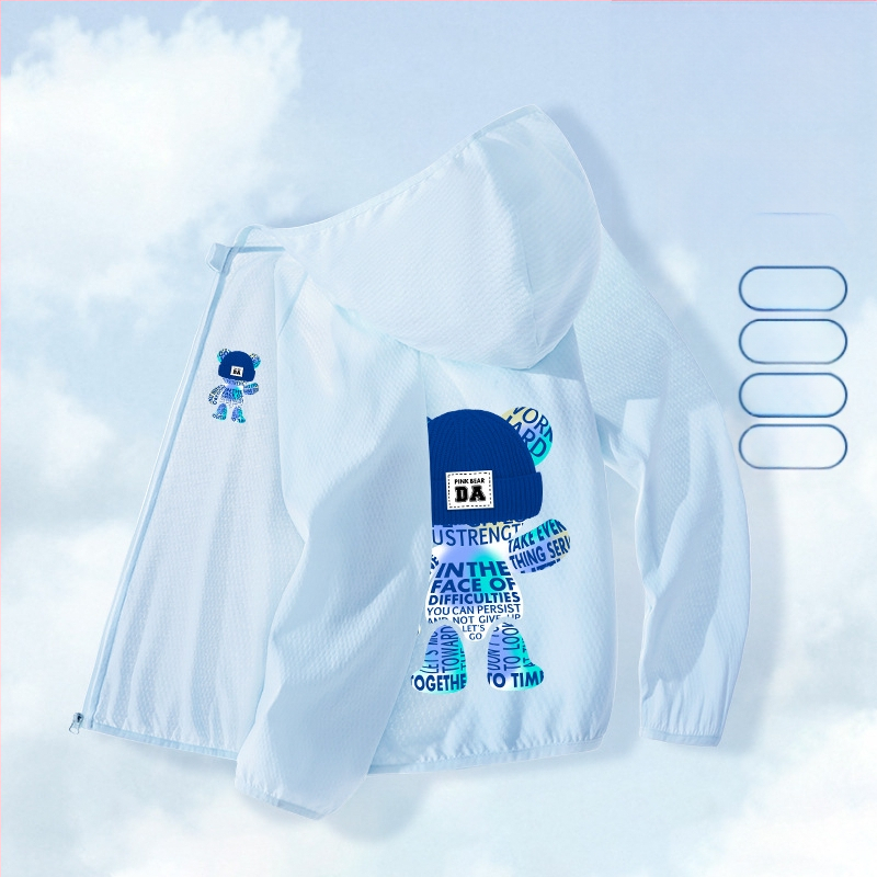 Berniukų drabužiai nuo saulės, 2025 m. vasarai, nauja universali striukė, skirta vaikams, skirtiems lauko sportui, nuo saulės, berniukiški kvėpuojantys vasaros drabužiai.