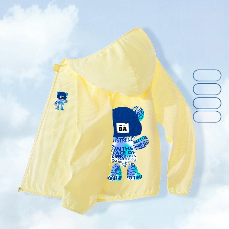 Berniukų drabužiai nuo saulės, 2025 m. vasarai, nauja universali striukė, skirta vaikams, skirtiems lauko sportui, nuo saulės, berniukiški kvėpuojantys vasaros drabužiai.