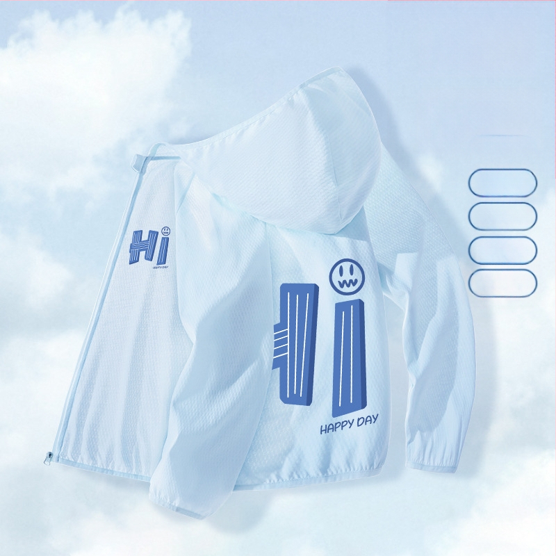 Berniukų drabužiai nuo saulės, 2025 m. vasarai, nauja universali striukė, skirta vaikams, skirtiems lauko sportui, nuo saulės, berniukiški kvėpuojantys vasaros drabužiai.