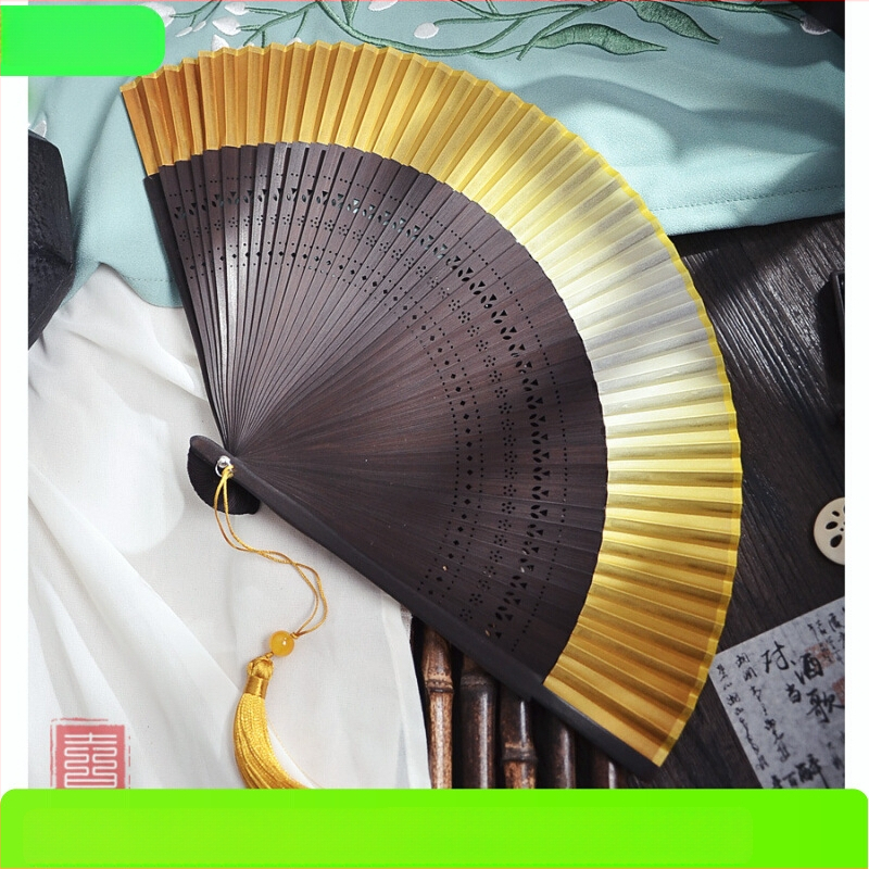 Hele Zhu ühevärviline gradientventilaator Uus hiina hommikukleidi fotograafia rekvisiidid Klassikaline kokkupandav ventilaator Interneti kuulsuste pulmapruut hiina stiilis