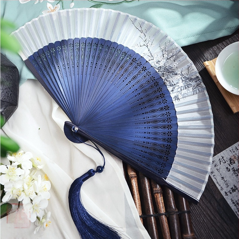 Hele Zhu ühevärviline gradientventilaator Uus hiina hommikukleidi fotograafia rekvisiidid Klassikaline kokkupandav ventilaator Interneti kuulsuste pulmapruut hiina stiilis