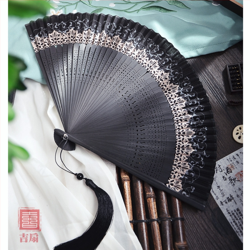 Hele Zhu ühevärviline gradientventilaator Uus hiina hommikukleidi fotograafia rekvisiidid Klassikaline kokkupandav ventilaator Interneti kuulsuste pulmapruut hiina stiilis