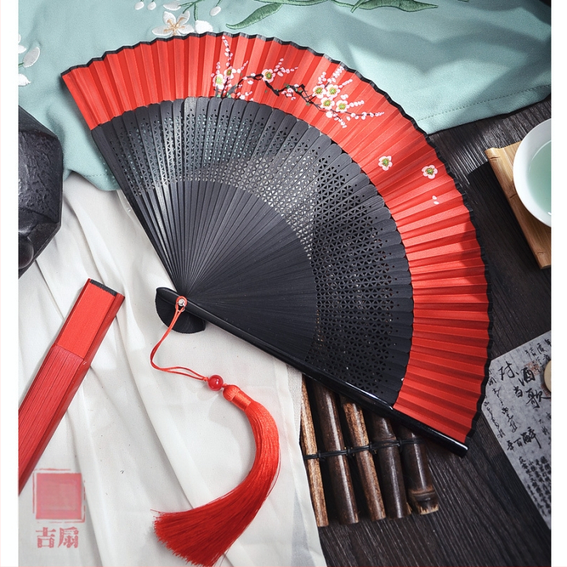 Hele Zhu ühevärviline gradientventilaator Uus hiina hommikukleidi fotograafia rekvisiidid Klassikaline kokkupandav ventilaator Interneti kuulsuste pulmapruut hiina stiilis