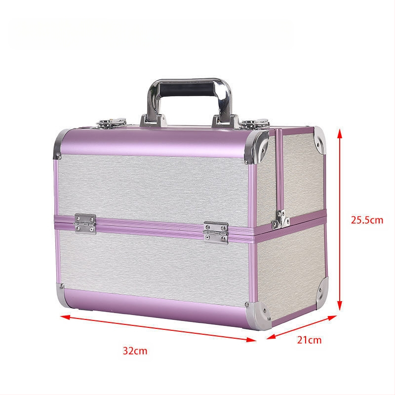 Nešiojama didelės talpos makiažo dėžutė, profesionali manikiūro ir blakstienų pusiau ilgalaikių tatuiruočių įrankių dėžutė, vizažisto ir makiažo laikymo dėžutė