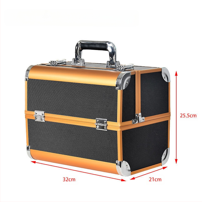 Nešiojama didelės talpos makiažo dėžutė, profesionali manikiūro ir blakstienų pusiau ilgalaikių tatuiruočių įrankių dėžutė, vizažisto ir makiažo laikymo dėžutė