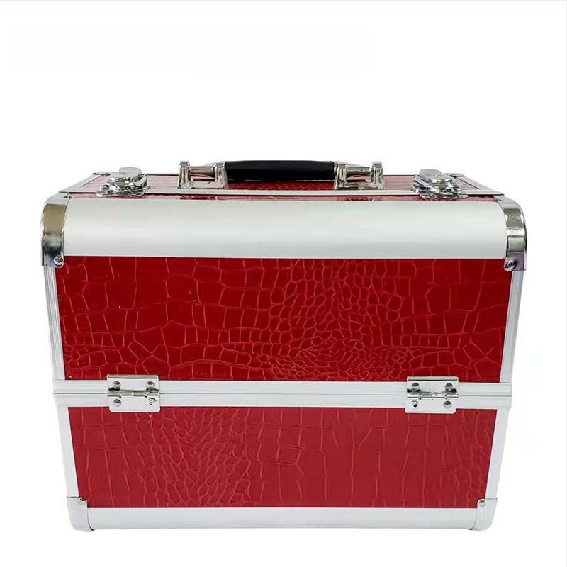 Nešiojama didelės talpos makiažo dėžutė, profesionali manikiūro ir blakstienų pusiau ilgalaikių tatuiruočių įrankių dėžutė, vizažisto ir makiažo laikymo dėžutė