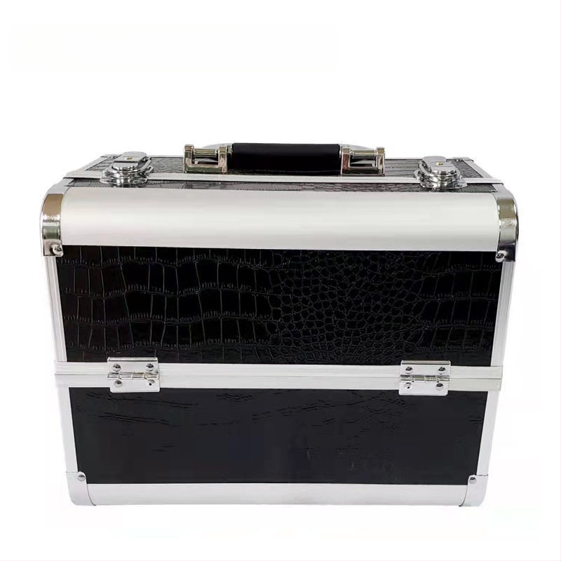 Nešiojama didelės talpos makiažo dėžutė, profesionali manikiūro ir blakstienų pusiau ilgalaikių tatuiruočių įrankių dėžutė, vizažisto ir makiažo laikymo dėžutė