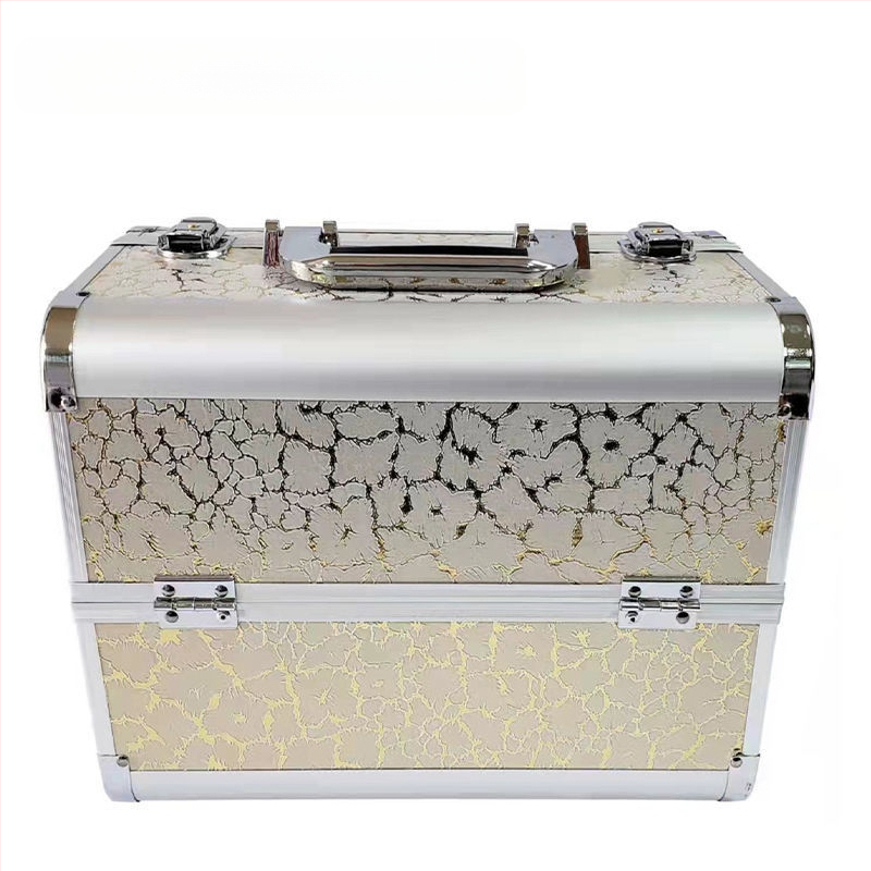 Nešiojama didelės talpos makiažo dėžutė, profesionali manikiūro ir blakstienų pusiau ilgalaikių tatuiruočių įrankių dėžutė, vizažisto ir makiažo laikymo dėžutė