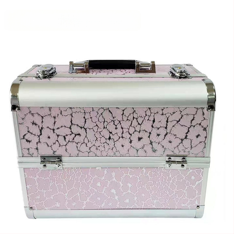 Nešiojama didelės talpos makiažo dėžutė, profesionali manikiūro ir blakstienų pusiau ilgalaikių tatuiruočių įrankių dėžutė, vizažisto ir makiažo laikymo dėžutė