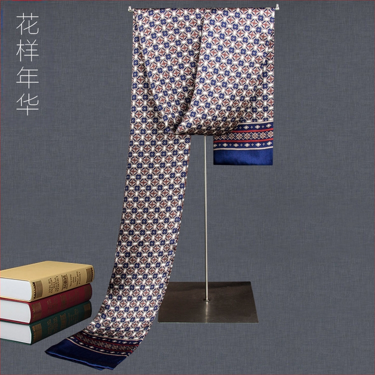 100% zīdkoka zīda vīriešu šalle, divslāņu zīda šalle, rūtaina, vīriešu angļu stila pusmūža un vecu vīriešu šalle, rudens un ziemas plāna