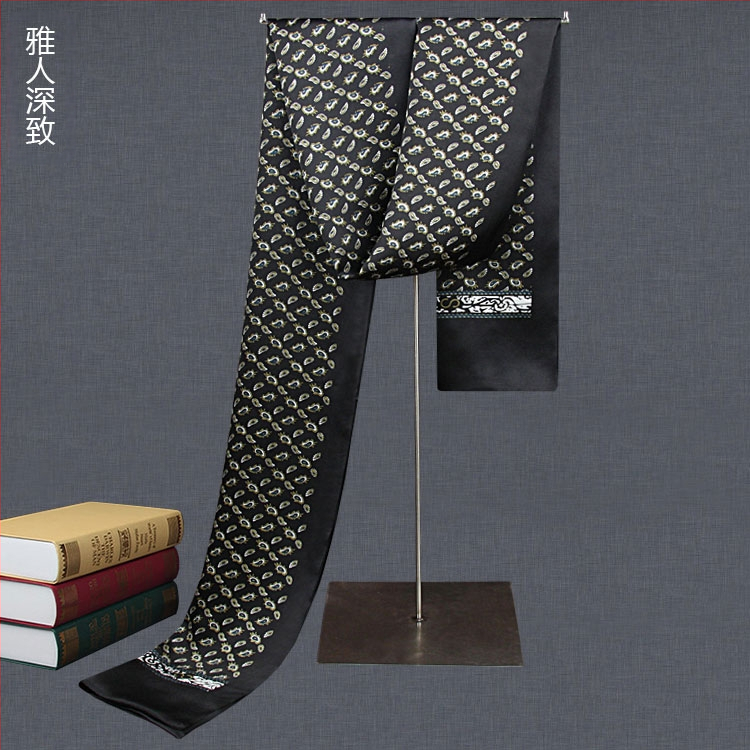 100% zīdkoka zīda vīriešu šalle, divslāņu zīda šalle, rūtaina, vīriešu angļu stila pusmūža un vecu vīriešu šalle, rudens un ziemas plāna