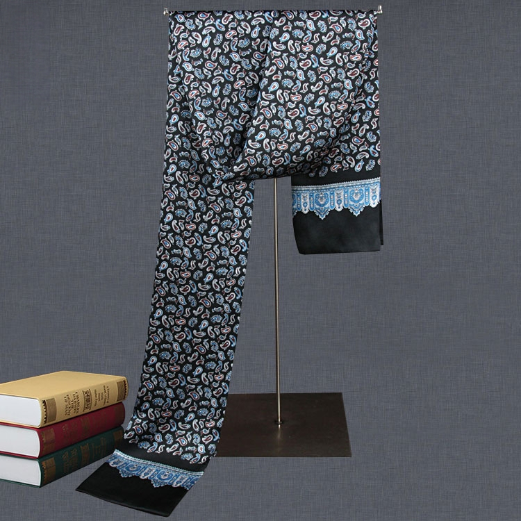 100% zīdkoka zīda vīriešu šalle, divslāņu zīda šalle, rūtaina, vīriešu angļu stila pusmūža un vecu vīriešu šalle, rudens un ziemas plāna