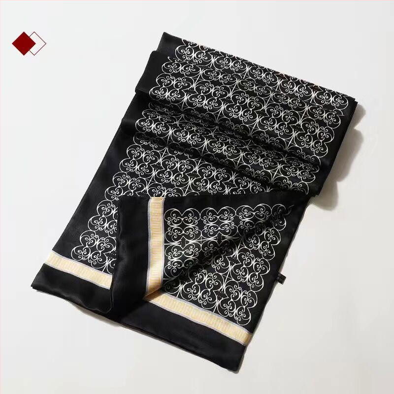 100% zīdkoka zīda vīriešu šalle, divslāņu zīda šalle, rūtaina, vīriešu angļu stila pusmūža un vecu vīriešu šalle, rudens un ziemas plāna