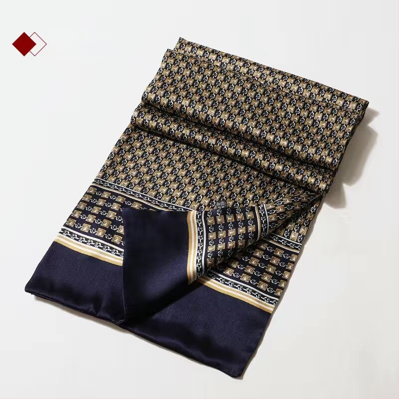 100% zīdkoka zīda vīriešu šalle, divslāņu zīda šalle, rūtaina, vīriešu angļu stila pusmūža un vecu vīriešu šalle, rudens un ziemas plāna