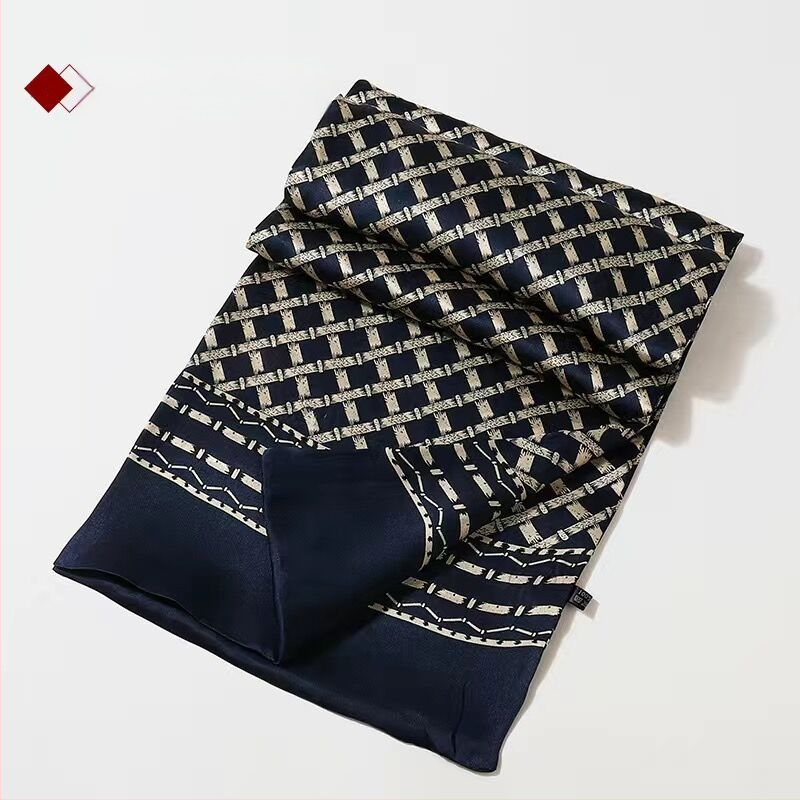 100% zīdkoka zīda vīriešu šalle, divslāņu zīda šalle, rūtaina, vīriešu angļu stila pusmūža un vecu vīriešu šalle, rudens un ziemas plāna