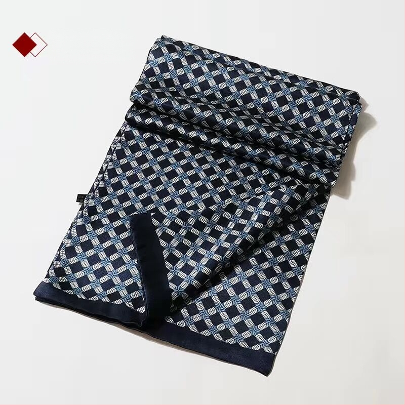 100% zīdkoka zīda vīriešu šalle, divslāņu zīda šalle, rūtaina, vīriešu angļu stila pusmūža un vecu vīriešu šalle, rudens un ziemas plāna