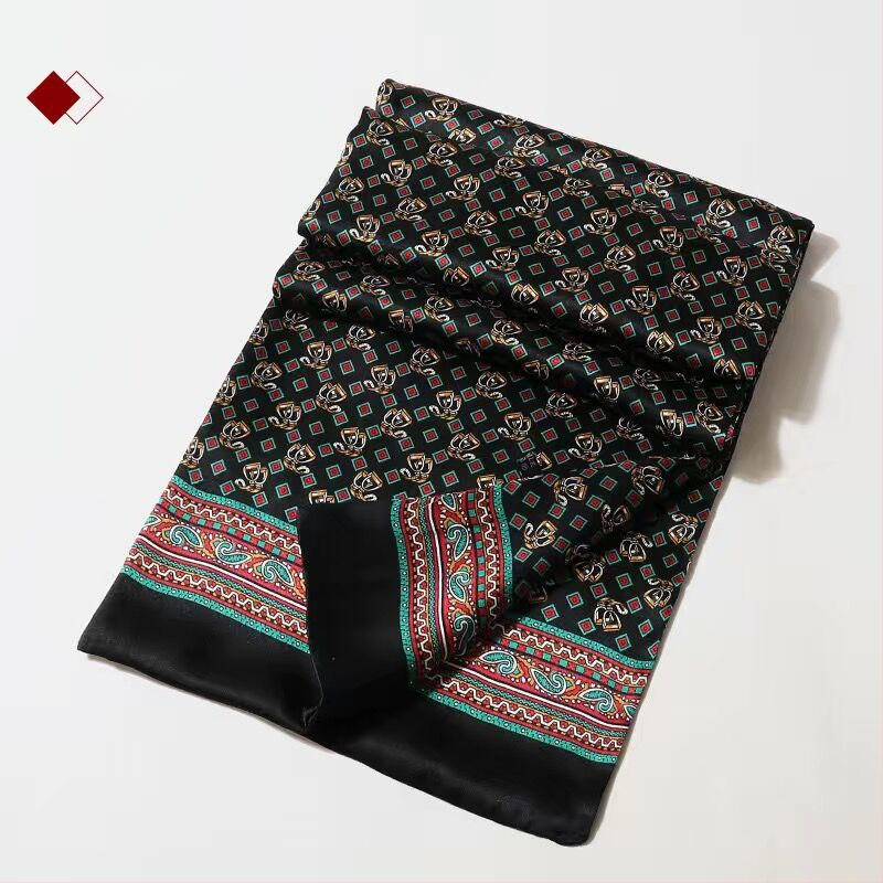 100% zīdkoka zīda vīriešu šalle, divslāņu zīda šalle, rūtaina, vīriešu angļu stila pusmūža un vecu vīriešu šalle, rudens un ziemas plāna