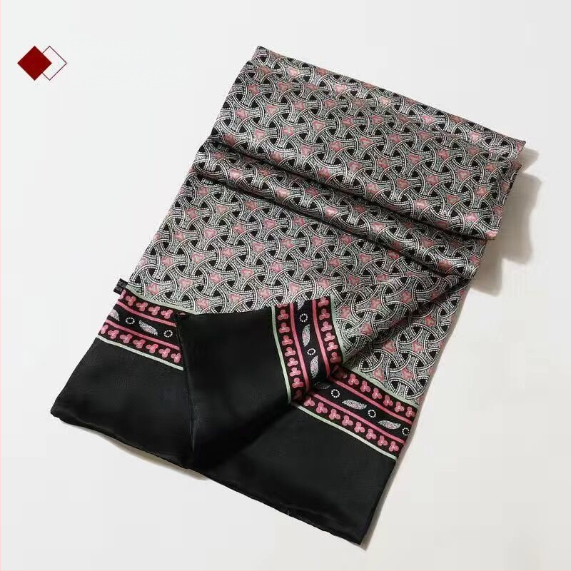 100% zīdkoka zīda vīriešu šalle, divslāņu zīda šalle, rūtaina, vīriešu angļu stila pusmūža un vecu vīriešu šalle, rudens un ziemas plāna