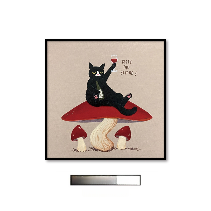 Холна висяща картина с карикатура, сладка карикатура, забавни инсайдове с животни, котка, детска стая, спалня, декоративен стенопис.