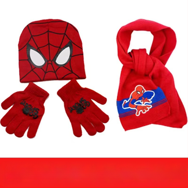 Uus Ämblikmehe laste kootud müts, soojad kindad, Marveli multifilm ja televisioon, mis ümbritsevad sügist ja talve, uus hulgimüük, väliskaubandus