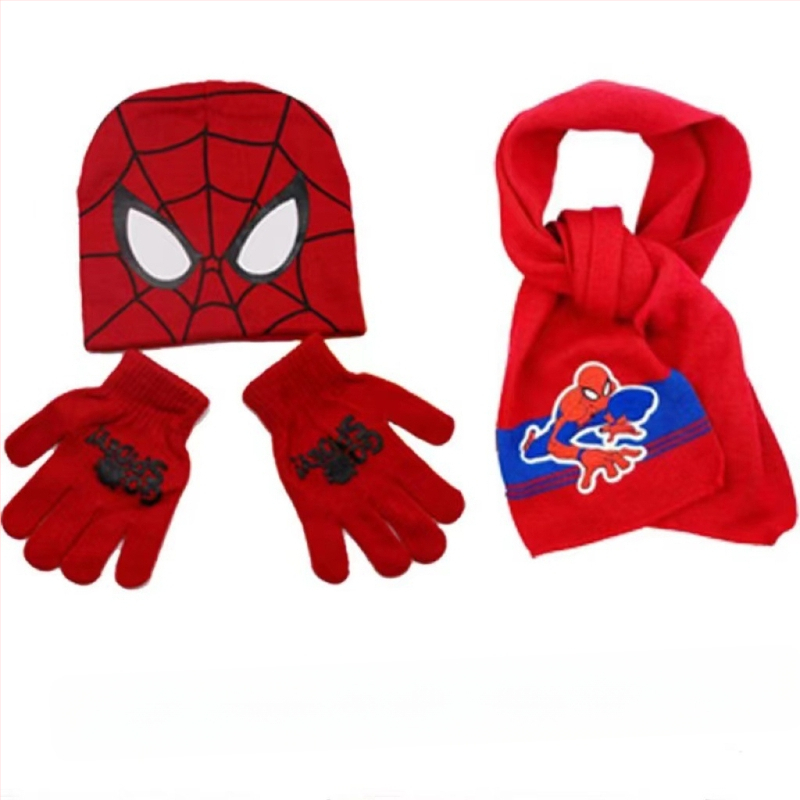 Uus Ämblikmehe laste kootud müts, soojad kindad, Marveli multifilm ja televisioon, mis ümbritsevad sügist ja talve, uus hulgimüük, väliskaubandus