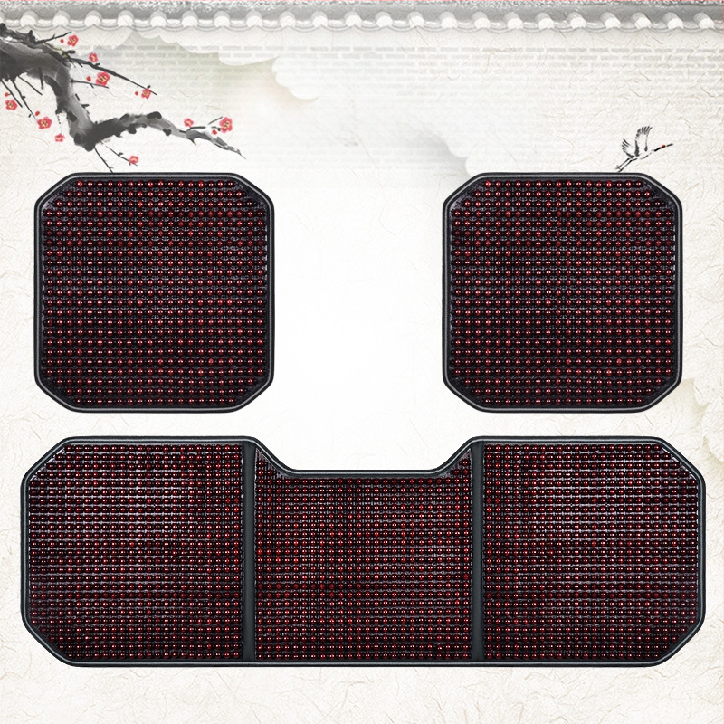 Autoistmepadi suvine uus lahe matt ühes tükis helmestega kolmeosaline komplekt tagumine vöökoht vahtra helmestega matt autoistmepadi