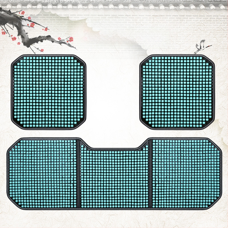 Autoistmepadi suvine uus lahe matt ühes tükis helmestega kolmeosaline komplekt tagumine vöökoht vahtra helmestega matt autoistmepadi