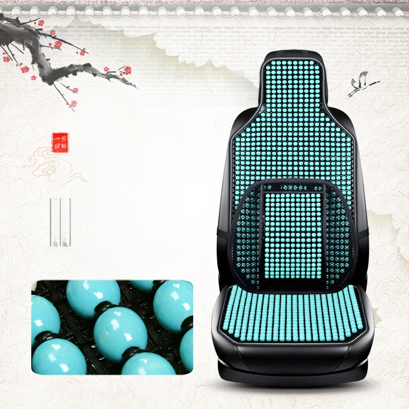 Autoistmepadi suvine uus lahe matt ühes tükis helmestega kolmeosaline komplekt tagumine vöökoht vahtra helmestega matt autoistmepadi