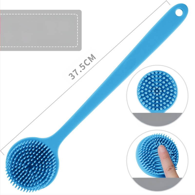 Piiriülene silikoonist pika varrega vannihari puhastus- ja massaaži jaoks, laisk vannihari, selja artefakt, vannitoa kahepoolne vannihari, hulgimüük