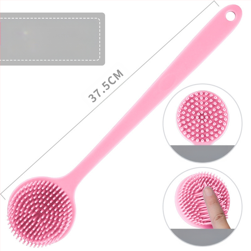 Piiriülene silikoonist pika varrega vannihari puhastus- ja massaaži jaoks, laisk vannihari, selja artefakt, vannitoa kahepoolne vannihari, hulgimüük