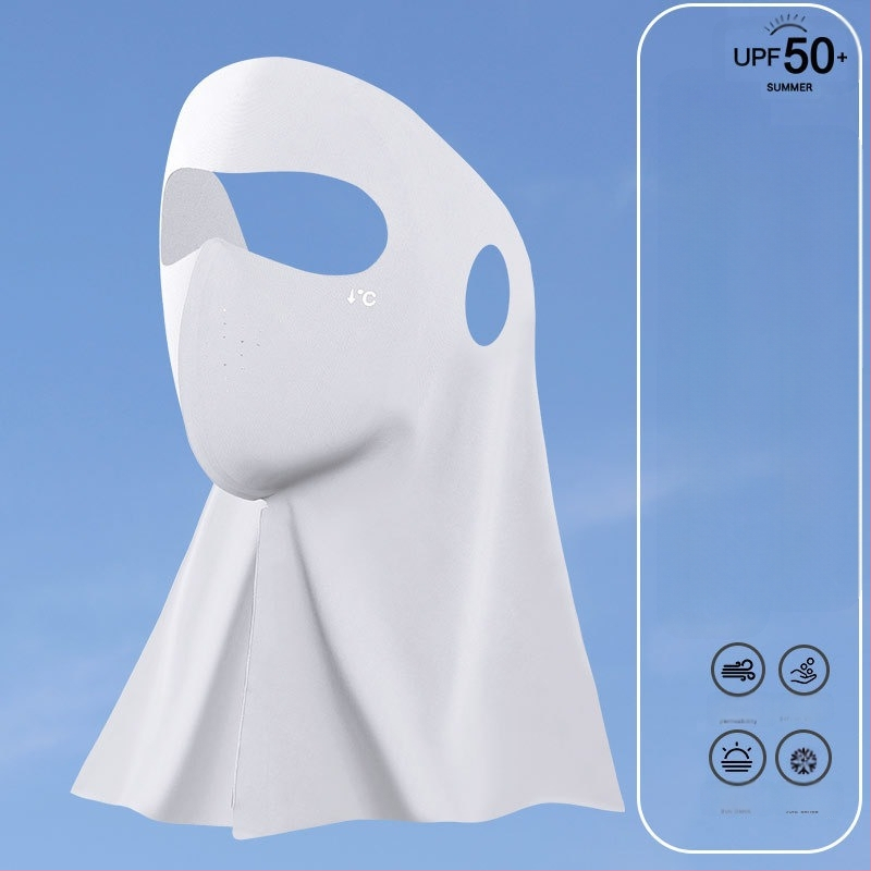 Täisnäo päikesekaitsekreem suvine UV-kaitsega naiste näole Gini päikesevari müts integreeritud kaelakaitse jääsiidist hingav mask