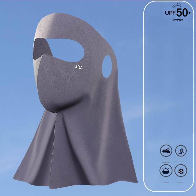 Täisnäo päikesekaitsekreem suvine UV-kaitsega naiste näole Gini päikesevari müts integreeritud kaelakaitse jääsiidist hingav mask