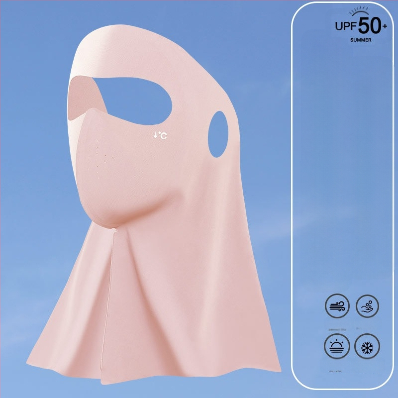Täisnäo päikesekaitsekreem suvine UV-kaitsega naiste näole Gini päikesevari müts integreeritud kaelakaitse jääsiidist hingav mask
