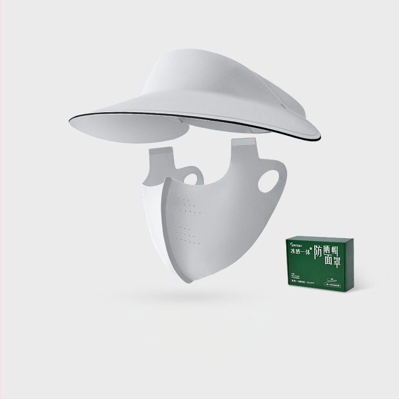 Täisnäo päikesekaitsekreem suvine UV-kaitsega naiste näole Gini päikesevari müts integreeritud kaelakaitse jääsiidist hingav mask