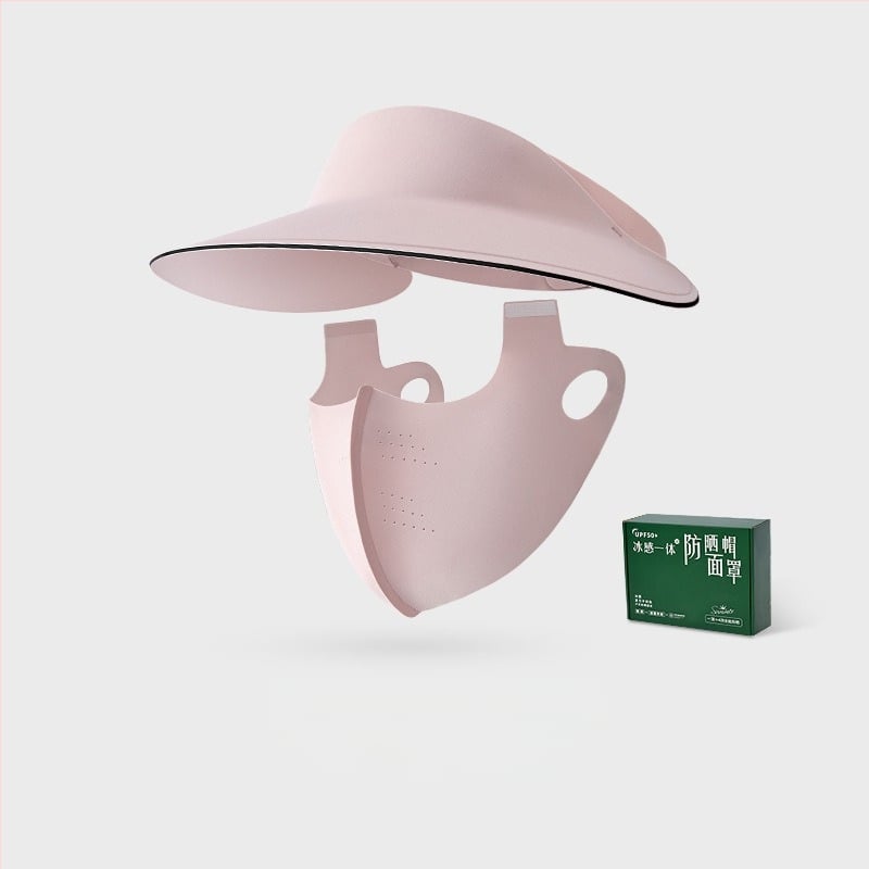 Täisnäo päikesekaitsekreem suvine UV-kaitsega naiste näole Gini päikesevari müts integreeritud kaelakaitse jääsiidist hingav mask