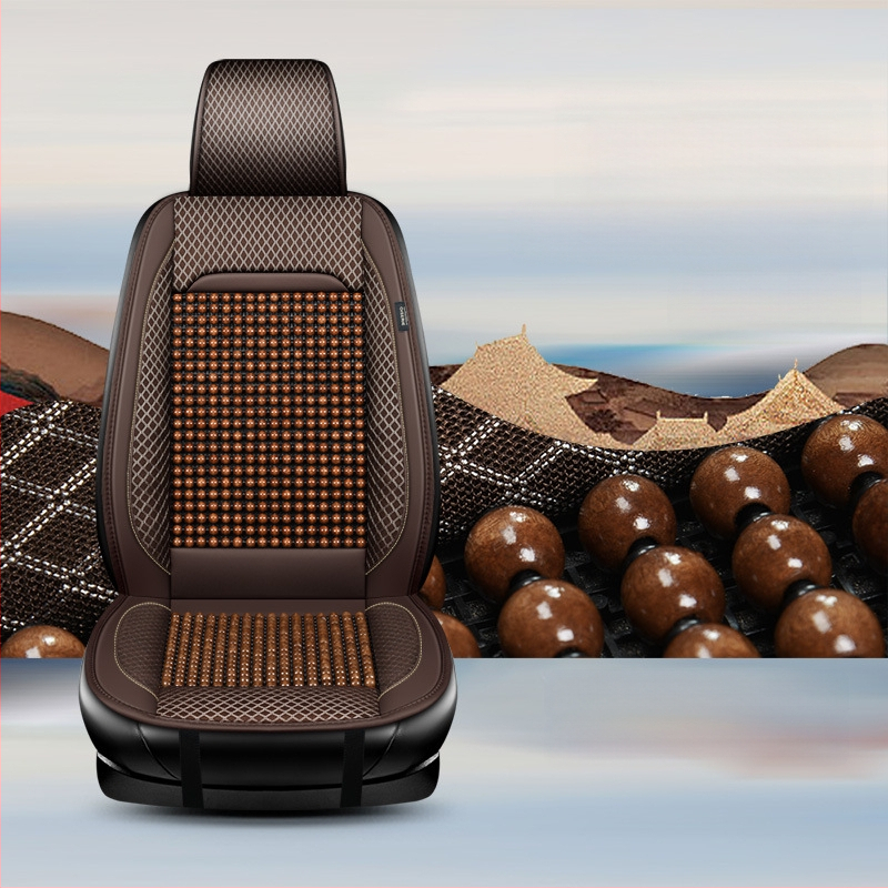 Puidust helmestega autoistmepadi, poolpakk suvist üheosalist, Four Seasons universaalne ventilatsiooniga hingav suvine jahe padi helmestega istmepadi