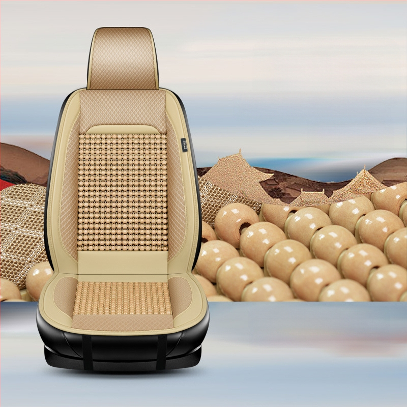 Puidust helmestega autoistmepadi, poolpakk suvist üheosalist, Four Seasons universaalne ventilatsiooniga hingav suvine jahe padi helmestega istmepadi