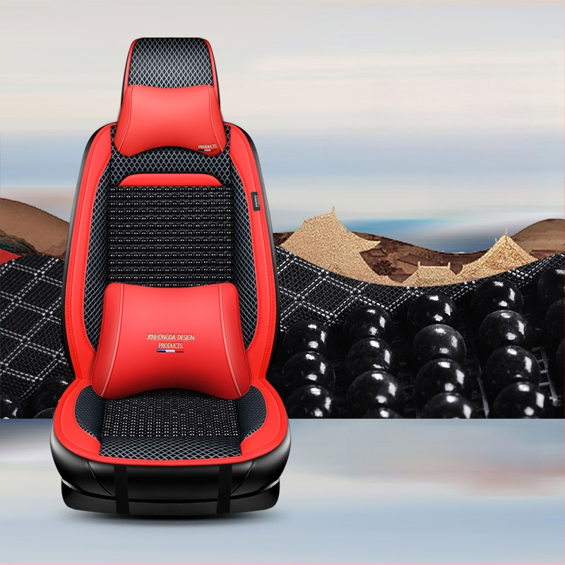 Puidust helmestega autoistmepadi, poolpakk suvist üheosalist, Four Seasons universaalne ventilatsiooniga hingav suvine jahe padi helmestega istmepadi