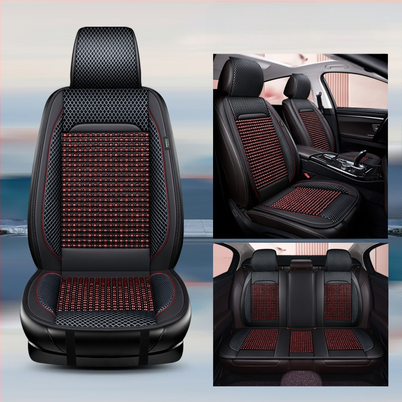 Puidust helmestega autoistmepadi, poolpakk suvist üheosalist, Four Seasons universaalne ventilatsiooniga hingav suvine jahe padi helmestega istmepadi