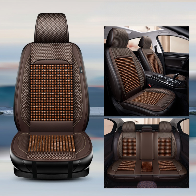 Puidust helmestega autoistmepadi, poolpakk suvist üheosalist, Four Seasons universaalne ventilatsiooniga hingav suvine jahe padi helmestega istmepadi