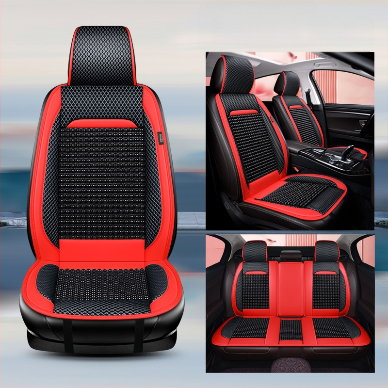 Puidust helmestega autoistmepadi, poolpakk suvist üheosalist, Four Seasons universaalne ventilatsiooniga hingav suvine jahe padi helmestega istmepadi