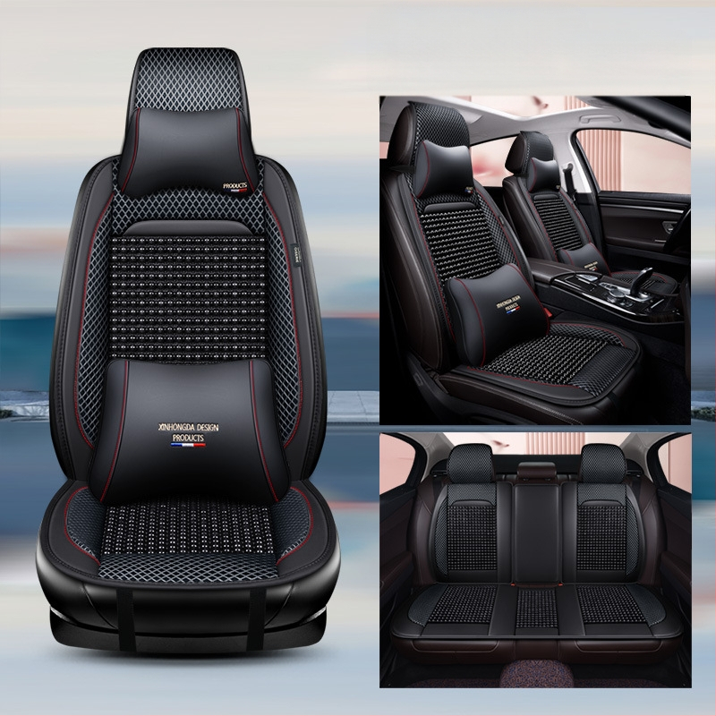 Puidust helmestega autoistmepadi, poolpakk suvist üheosalist, Four Seasons universaalne ventilatsiooniga hingav suvine jahe padi helmestega istmepadi