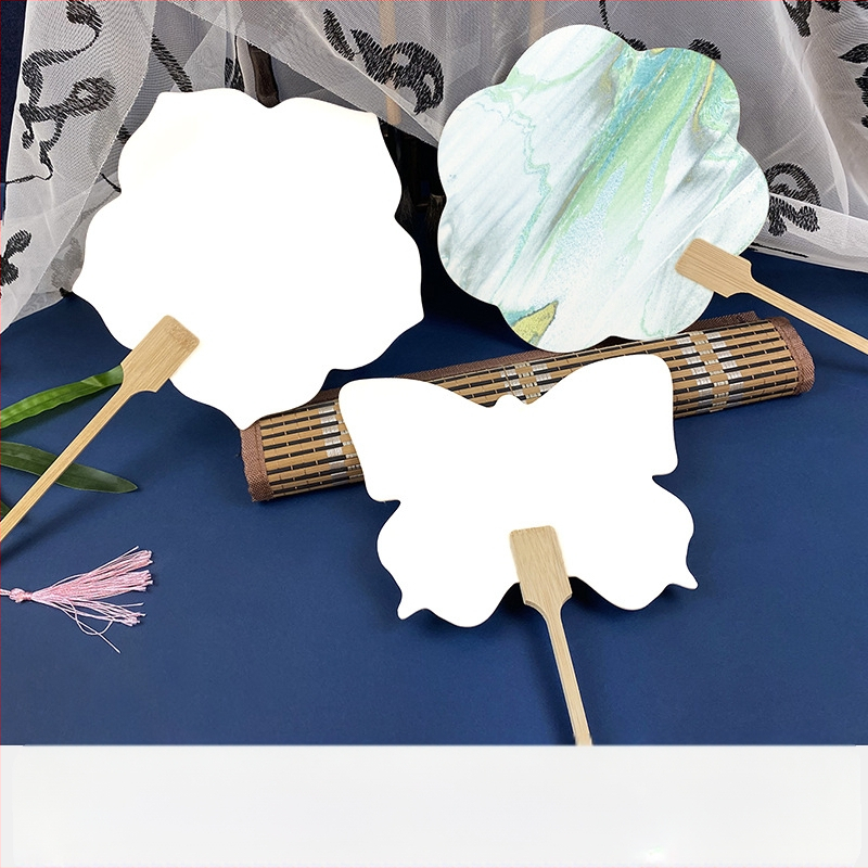 Pleegitusvärvi tühi spetsiaalne antiikne Xuani paberist lehvik, kalligraafiamaal, käsitsi valmistatud isetegemise värvilehtri materjalist paksendatud lehvik