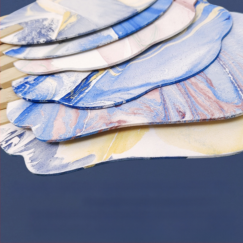 Pleegitusvärvi tühi spetsiaalne antiikne Xuani paberist lehvik, kalligraafiamaal, käsitsi valmistatud isetegemise värvilehtri materjalist paksendatud lehvik