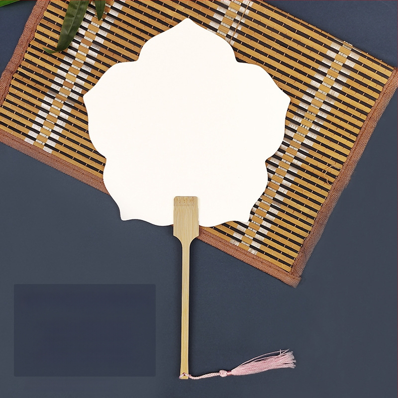 Pleegitusvärvi tühi spetsiaalne antiikne Xuani paberist lehvik, kalligraafiamaal, käsitsi valmistatud isetegemise värvilehtri materjalist paksendatud lehvik