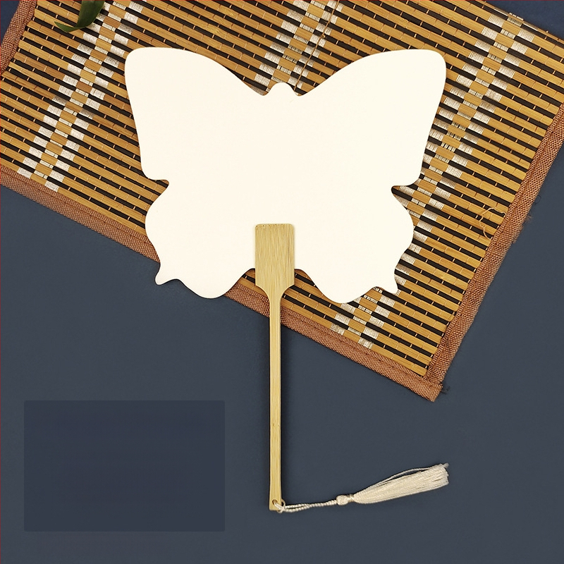 Pleegitusvärvi tühi spetsiaalne antiikne Xuani paberist lehvik, kalligraafiamaal, käsitsi valmistatud isetegemise värvilehtri materjalist paksendatud lehvik