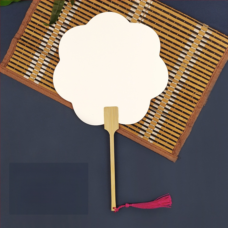 Pleegitusvärvi tühi spetsiaalne antiikne Xuani paberist lehvik, kalligraafiamaal, käsitsi valmistatud isetegemise värvilehtri materjalist paksendatud lehvik