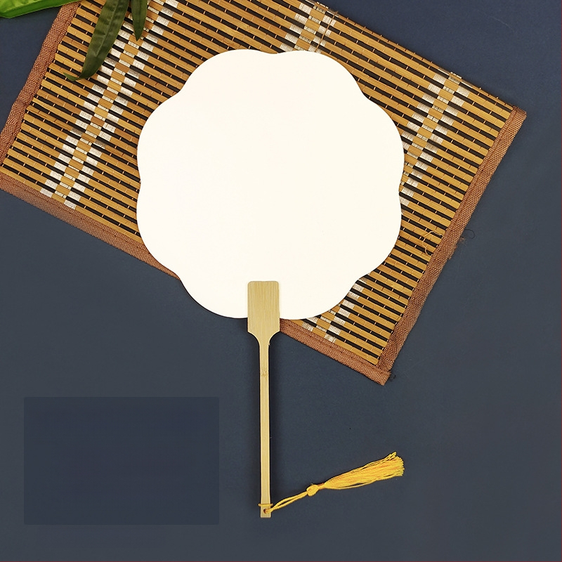 Pleegitusvärvi tühi spetsiaalne antiikne Xuani paberist lehvik, kalligraafiamaal, käsitsi valmistatud isetegemise värvilehtri materjalist paksendatud lehvik